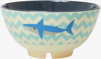 Skål Shark Print från Rice med färgglatt hajmönster