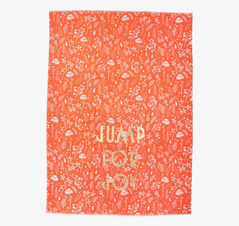 Kökshandduk - Fall Print Orange från Rice med höstmönster