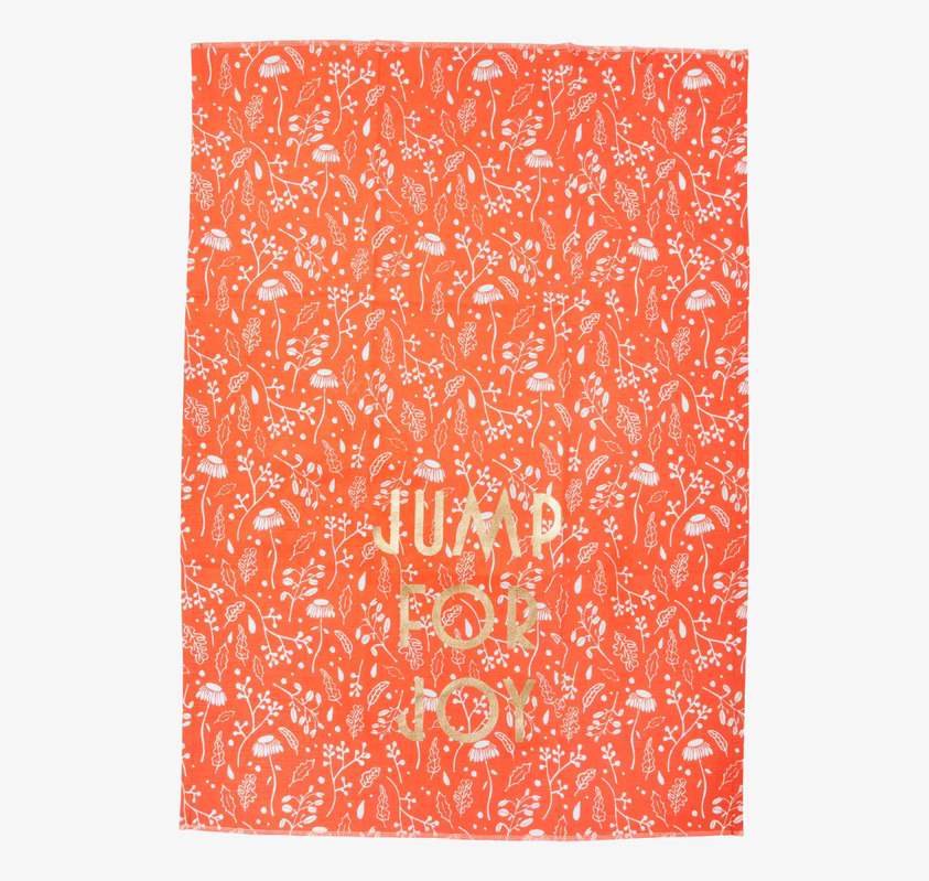 Kökshandduk - Fall Print Orange från Rice med höstmönster