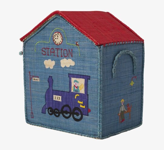 Förvaringslåda Station Mellan från Rice med järnvägsmotiv