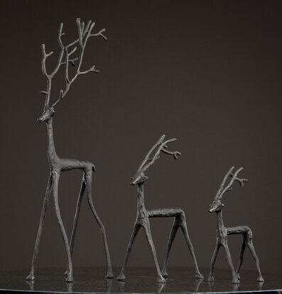 Ren Svart Gjutjärn S hjortskulpturer från A Lot Decoration