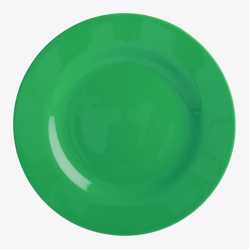 Assiett Forest Green från Rice, melamin, 20 cm, djup grön