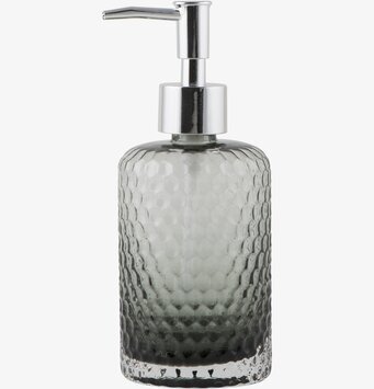 Tvålpump Glas Grå från IB Laursen med mönstrat glas