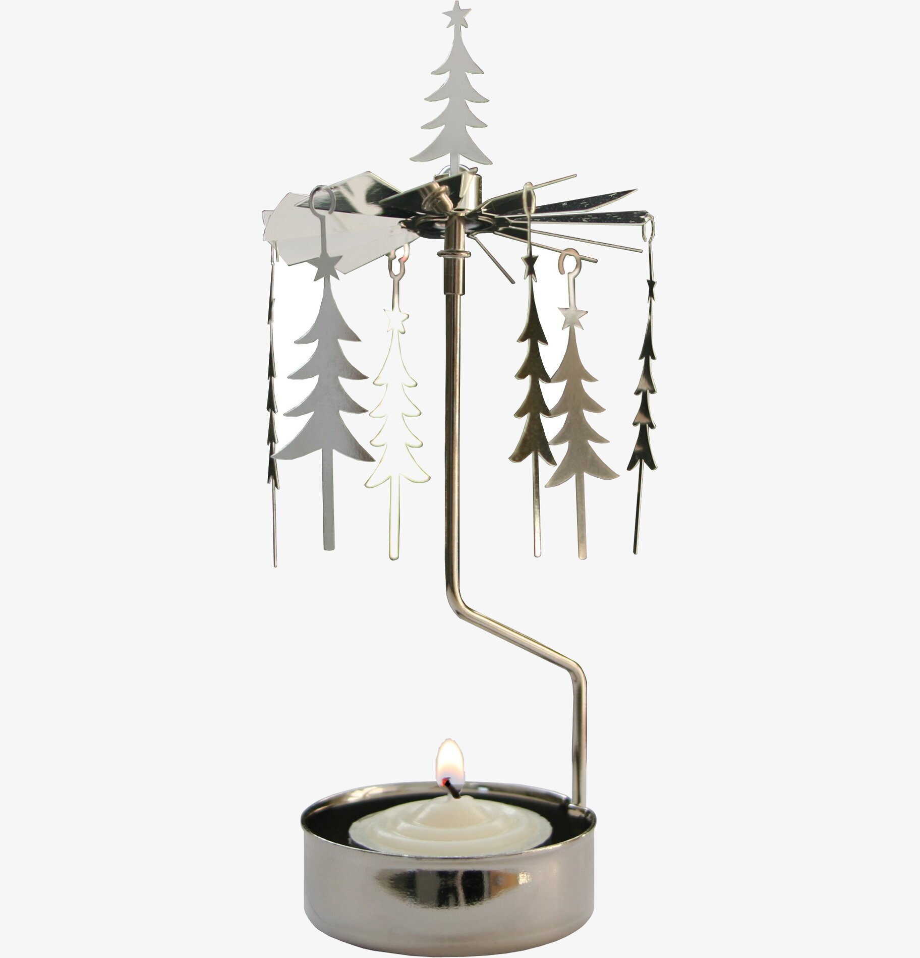 Änglaspel Gran från Pluto Produkter med snurrande granar