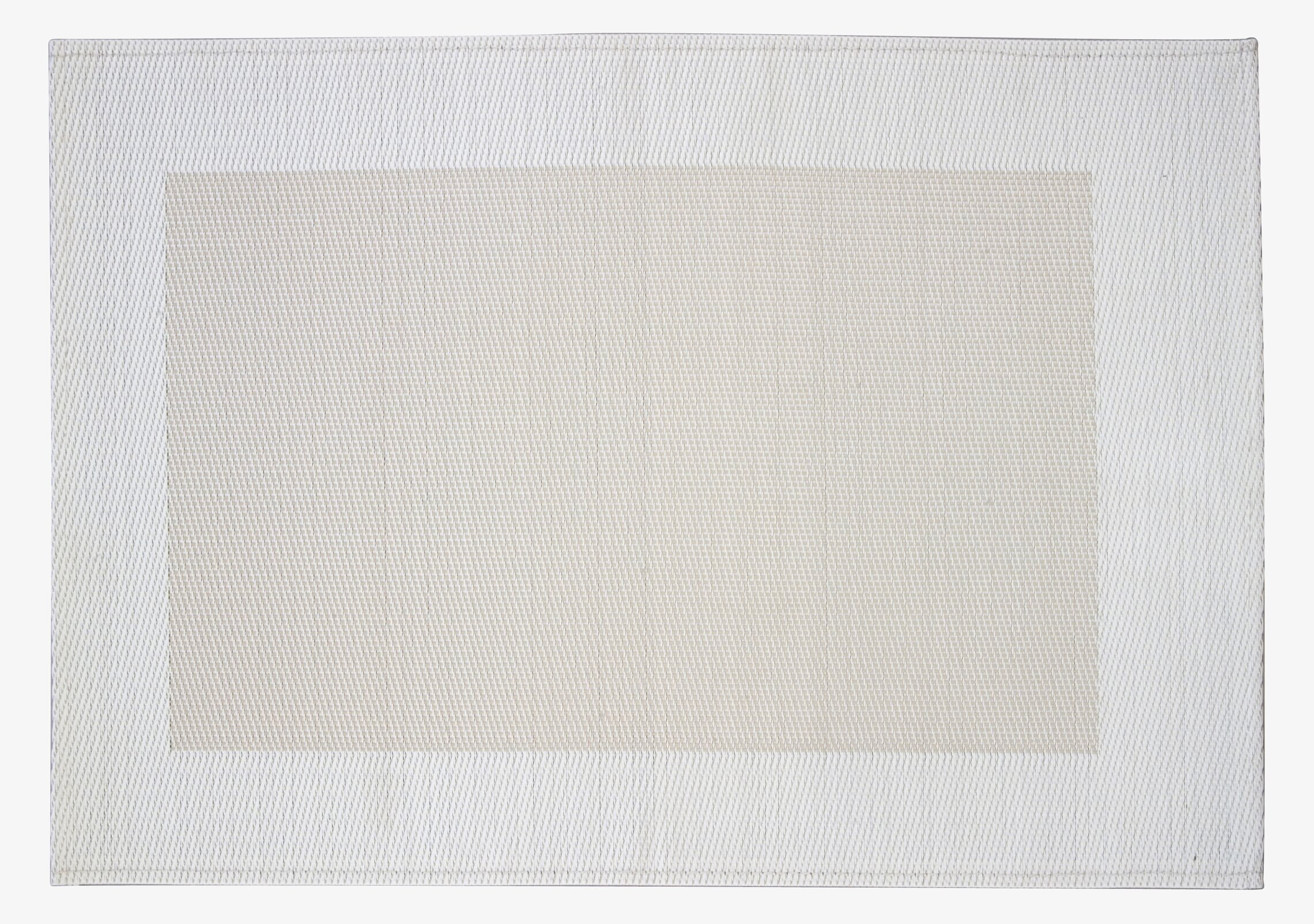 Tablett Stina vit från Dixie med subtil vävstruktur och kant