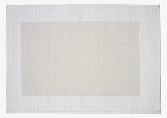 Tablett Stina vit från Dixie med subtil vävstruktur och kant