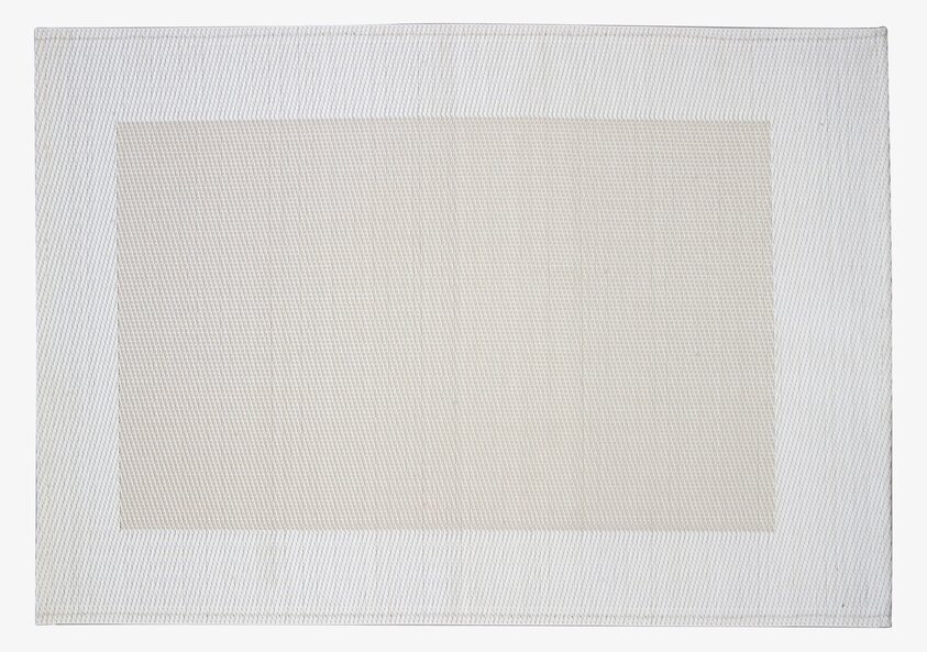 Tablett Stina vit från Dixie med subtil vävstruktur och kant