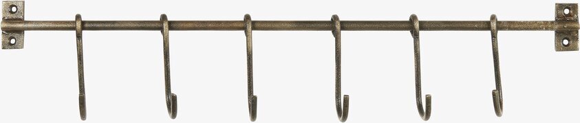 Väggskena Med Krokar Mässing från IB Laursen på vägg