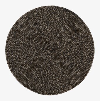 Bordstablett Ella Svart från Dixie med vävd textur