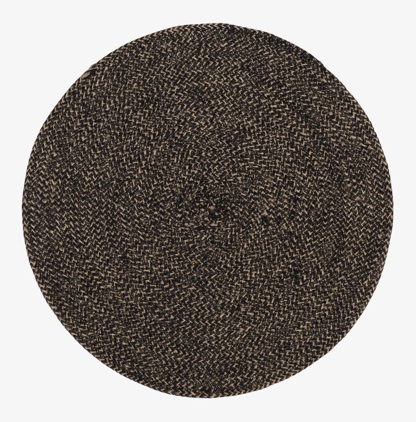 Bordstablett Ella Svart från Dixie med vävd textur