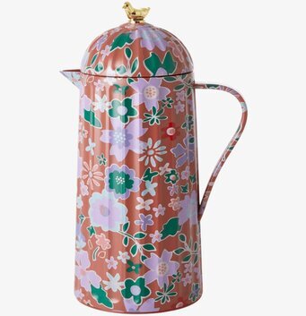 Termos Gold Bird Brown Fall Floral Print från Rice