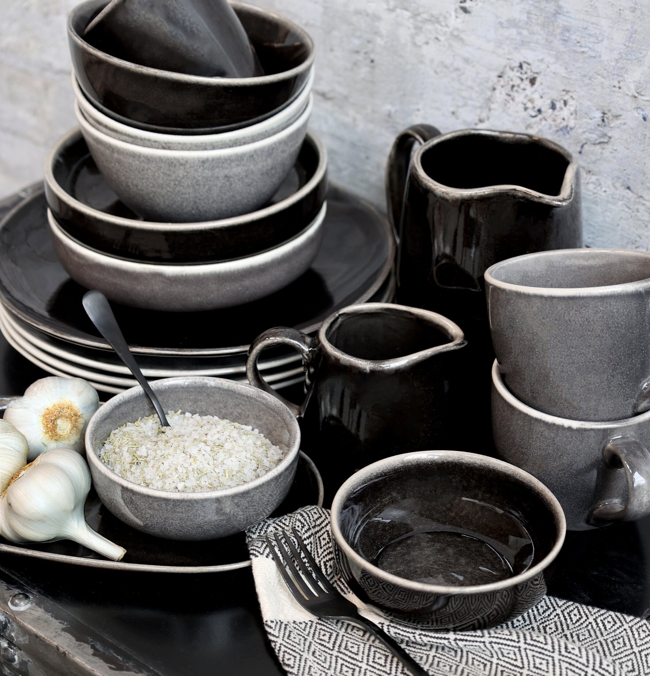 Calais Skål Grå från Chic Antique i olika storlekar