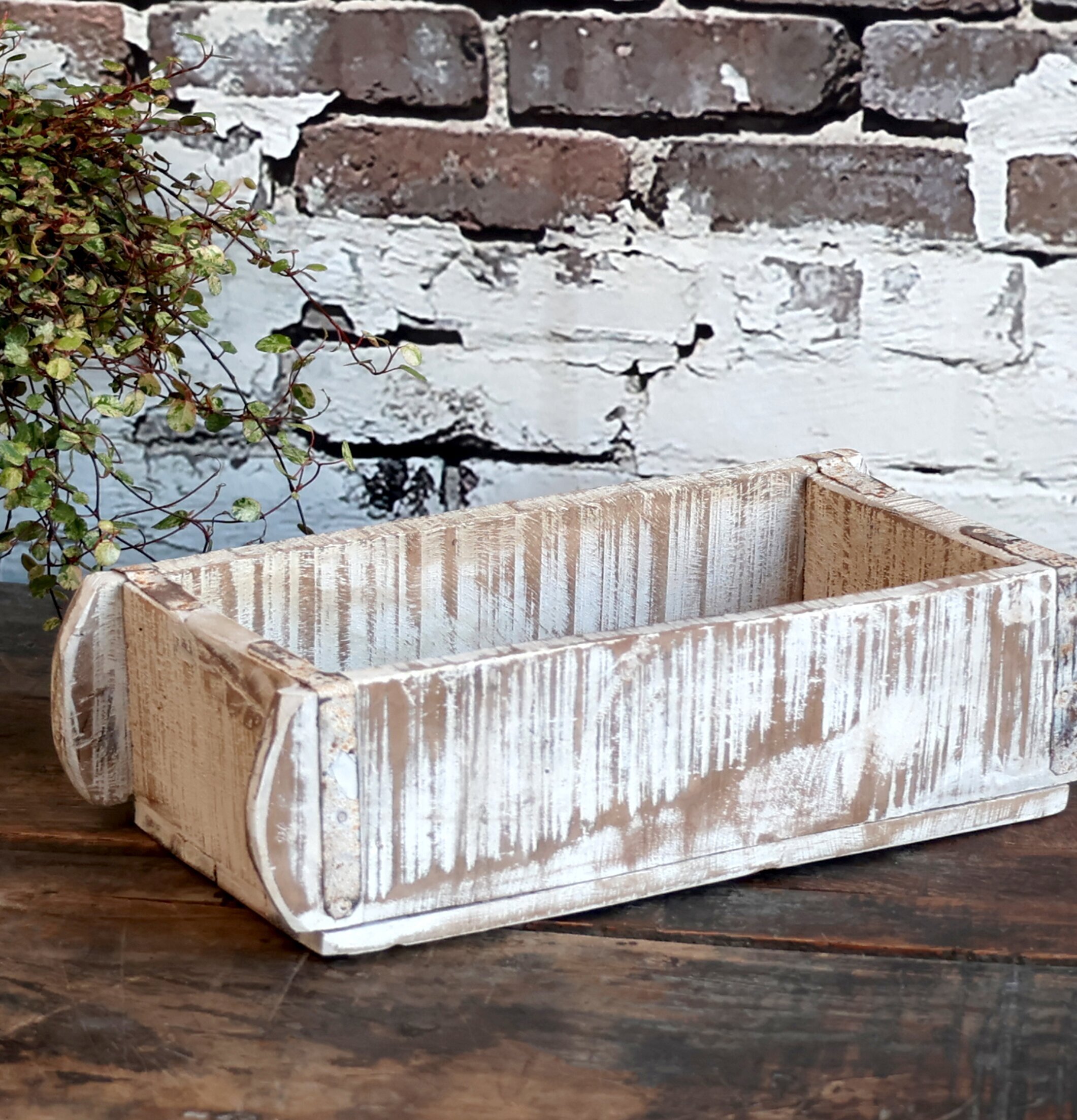 Murstensform Antik Vit - Trälåda från Chic Antique, vintage