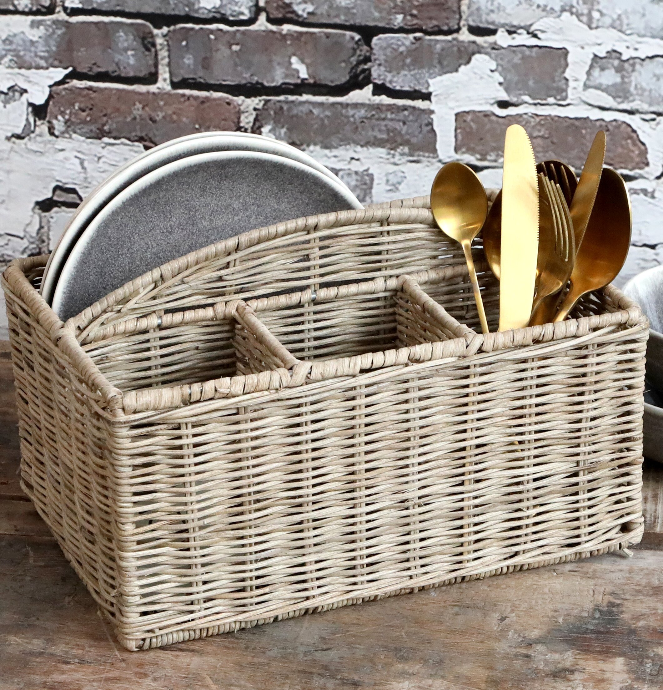 Förvaringskorg Rotting från Chic Antique med fem fack