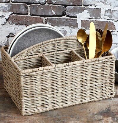 Förvaringskorg Rotting från Chic Antique med fem fack