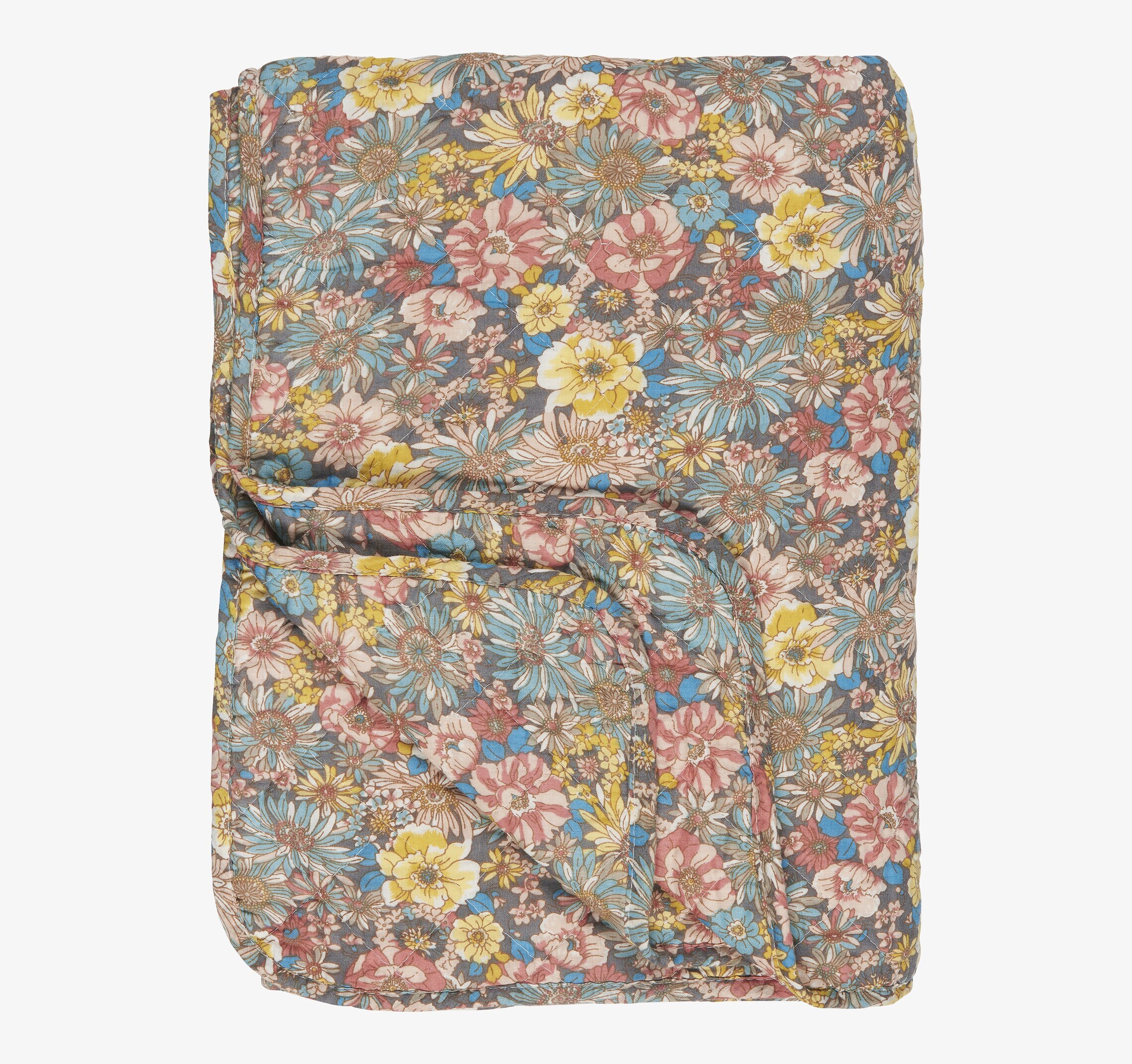 Pläd Flowers från IB Laursen med blommönster i jordnära toner