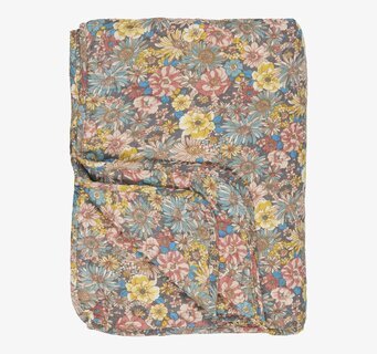 Pläd Flowers från IB Laursen med blommönster i jordnära toner