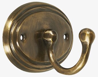 Väggkrok Oval Mörk Mässing IB Laursen Krokar Upphängare Dörrkrokar Förvaringskrokar