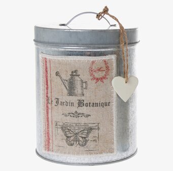 Burk Botanique stor från By ON i rå metall med etikett