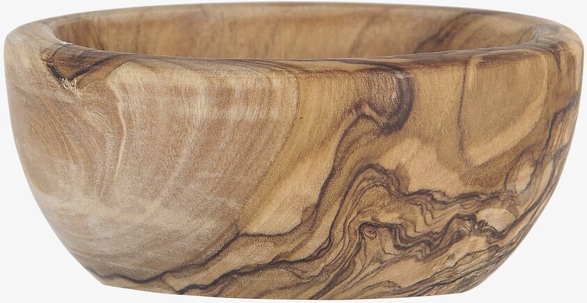 Skål Mini Oliv från IB Laursen i olivträ mot vit bakgrund