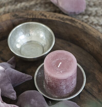 Liten Skål Antik Silver från IB Laursen på träfärgad bricka