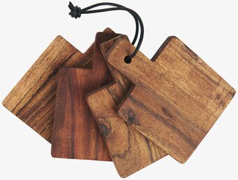 Små Skärbrädor Set/4 från IB Laursen i mörkt trä