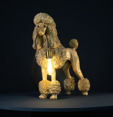 Lampa Pudel Elves Guld från Werner Voss, gyllene pudellampa