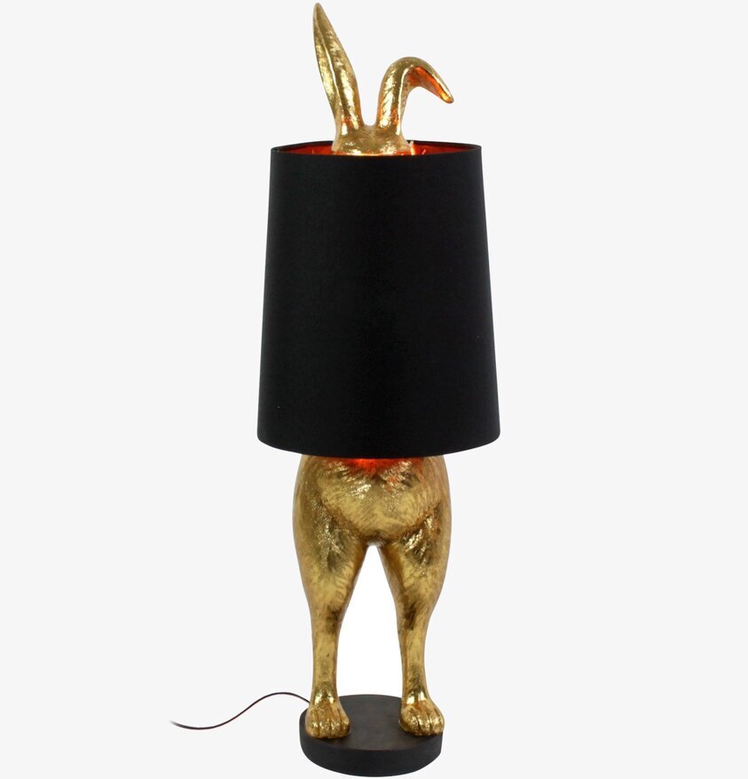 Lampa Hiding Bunny Guld/Svart från Werner Voss, kaninformad