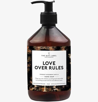 Handtvål - Love Over Rules från The Gift Label, brun flaska