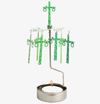 Änglaspel Midsommar från Pluto Produkter, silver och grönt