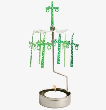 Änglaspel Midsommar från Pluto Produkter, silver och grönt