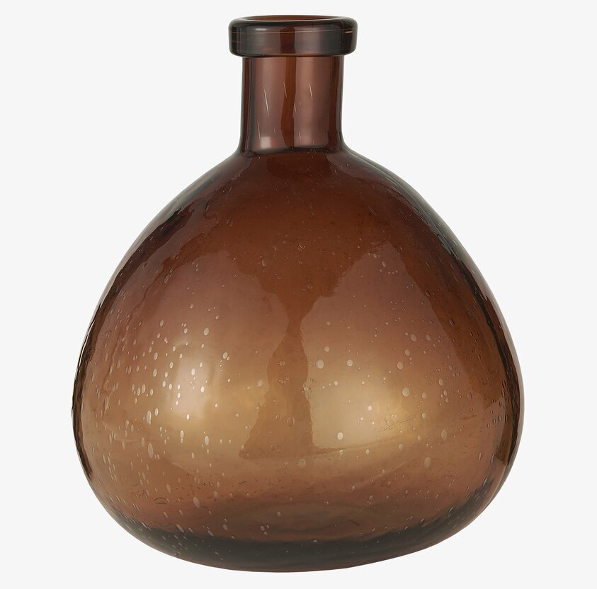 Glasvas Ballong Brun från IB Laursen med unik ballongform