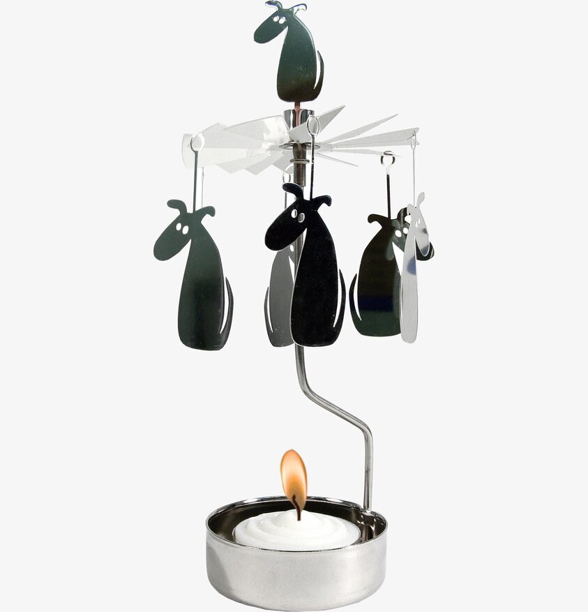 Änglaspel Hund från Pluto Produkter, roterande ljusdekoration