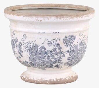 Kruka Franskt Mönster från Chic Antique med blått blommotiv