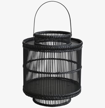 Lanterna Bambu Antique Black från Chic Antique med handtag