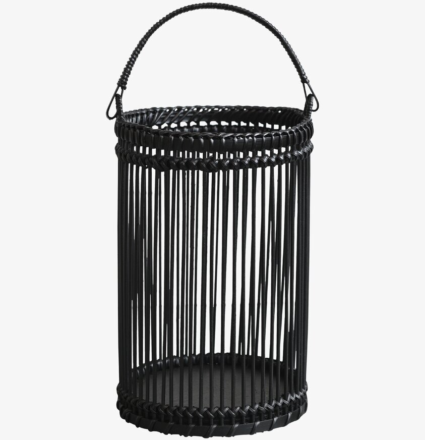 Lanterna Bambu Small från Chic Antique, svart flätad bambu