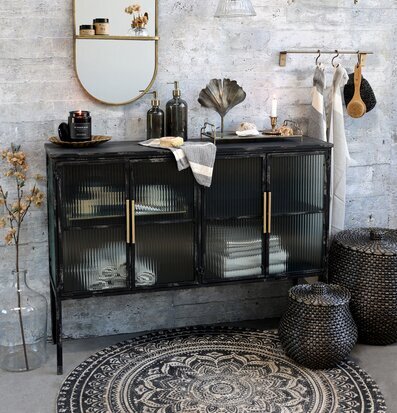 Korg Med Flätat Handtag & Lock Chic Antique