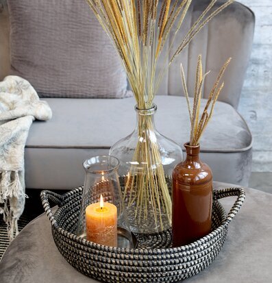 Bricka Med Handtag Chic Antique Fat för ljus, lyktor, växter och krukor Serveringsbrickor Brickset Serveringsfat