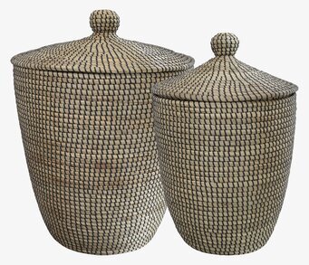 Korg Med Flätat Handtag & Lock Chic Antique