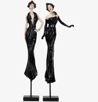 Ladies Elegant Mix Svart A Lot Decoration