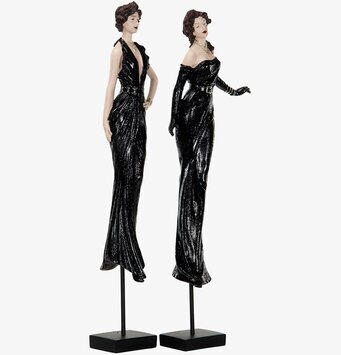 Ladies Elegant Mix Svart A Lot Decoration