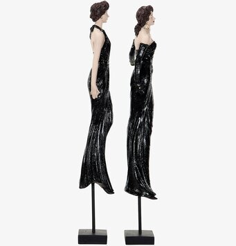 Ladies Elegant Mix Svart A Lot Decoration