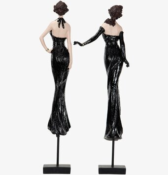 Ladies Elegant Mix Svart A Lot Decoration