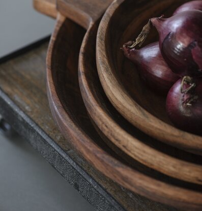 Fat/Bricka Oljad Akacia Large Medium Small IB Laursen Övrig prydnad/dekoration för inredning innemiljö