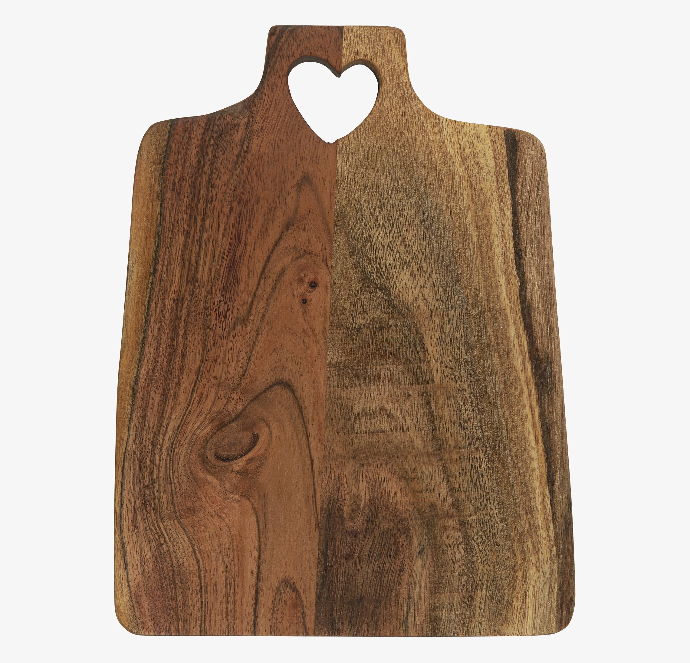 Skärbräda Hjärta Akacia Large från IB Laursen på vit bakgrund