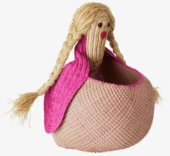 Förvaringskorg Girl från Rice med lekfull och färgglad design