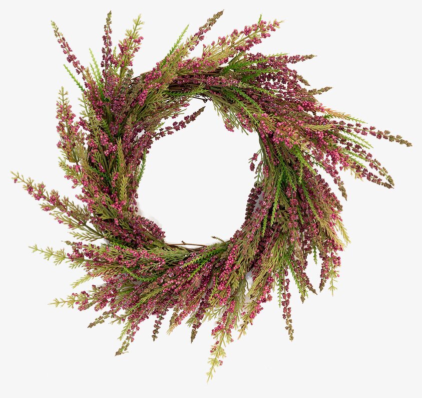 Krans Ljung Ø 40 cm från Mr Plant med realistiska ljungblommor