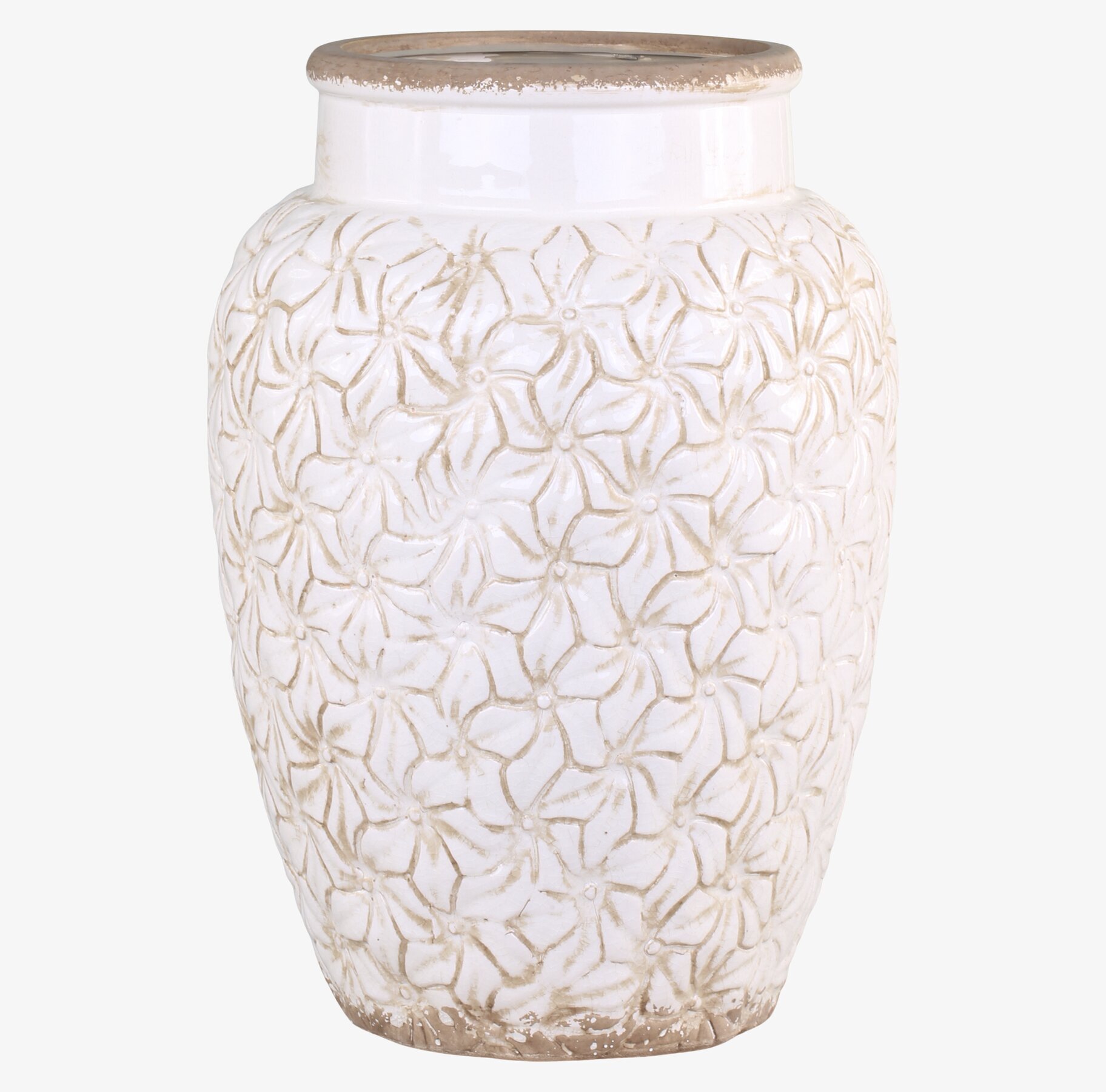 Colmar Vas Large Antique Creme från Chic Antique