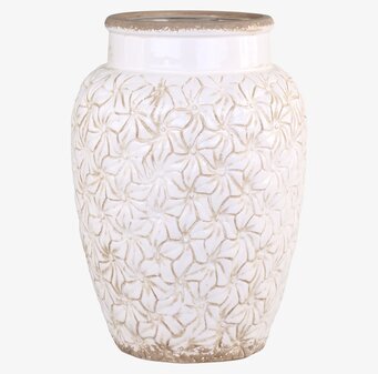 Colmar Vas Large Antique Creme från Chic Antique