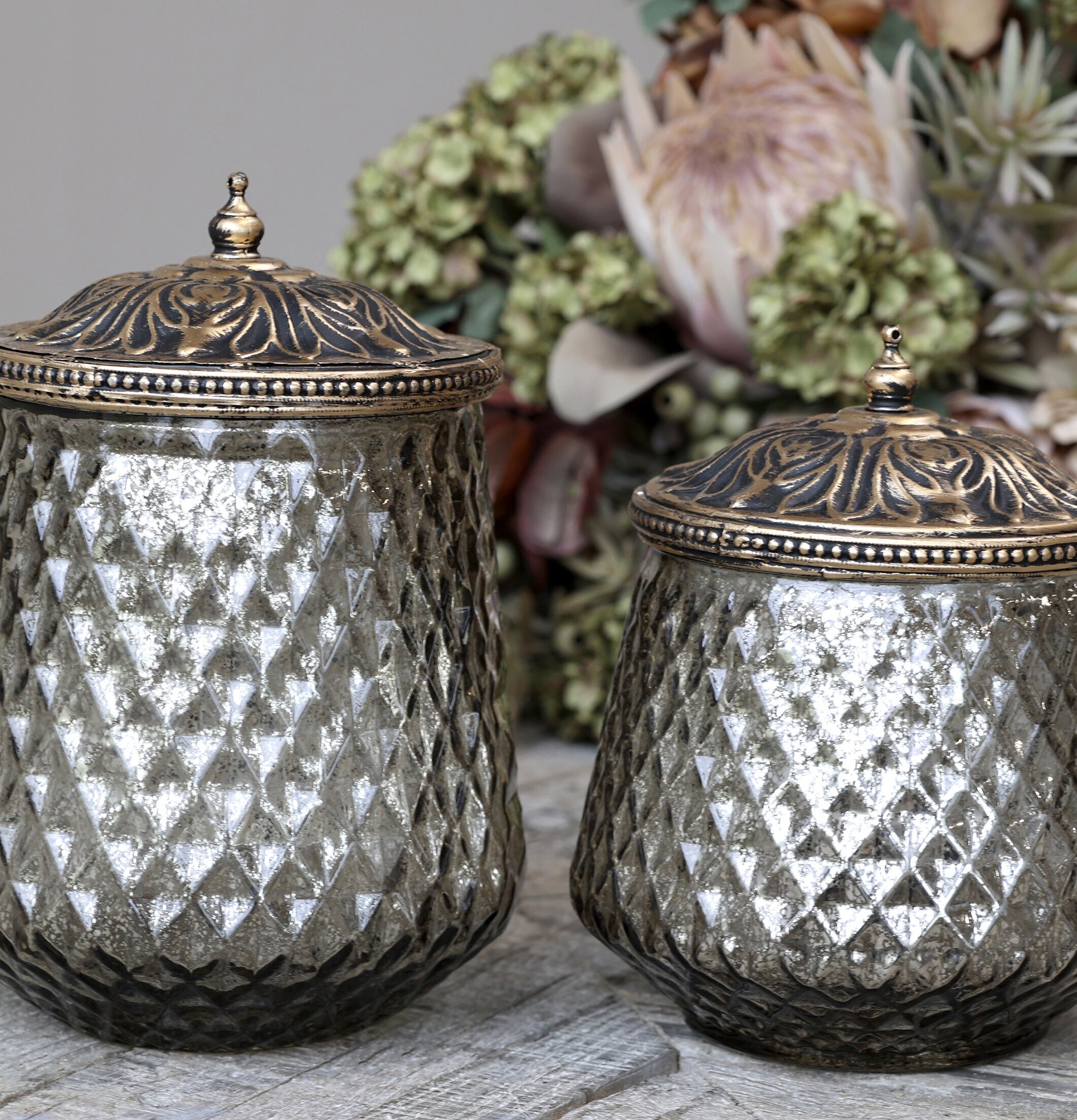 Förvaringsburk Med Pärlkant Liten från Chic Antique